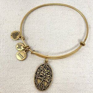 Alex and Ani Because I Love‎ You Friend Expandable Bracelet Gold-Tone Charm